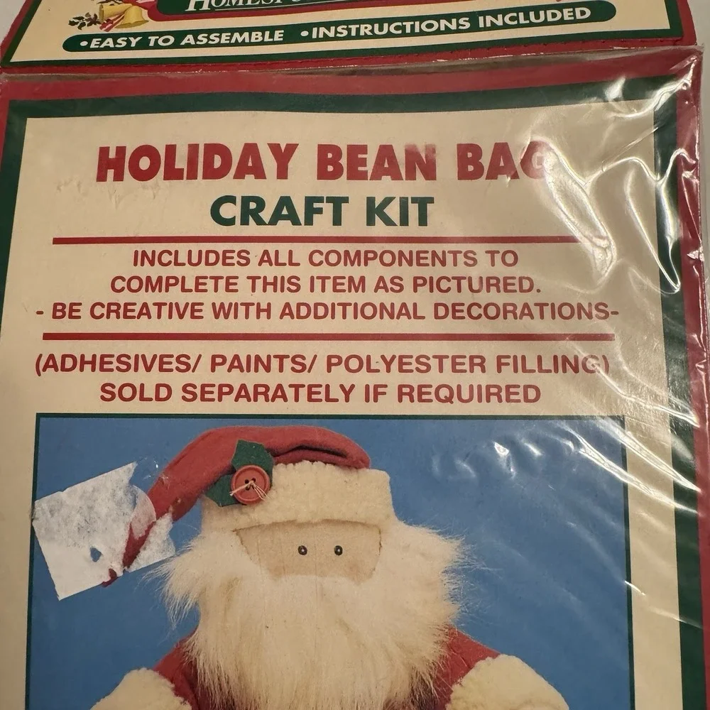 DanDee Homespun Creations Holiday Bean Bag‎ Craft Kit Santa NEW Country Cottage